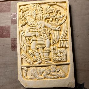 Vintage Mayan plaque from Renato Dorfman Galeria